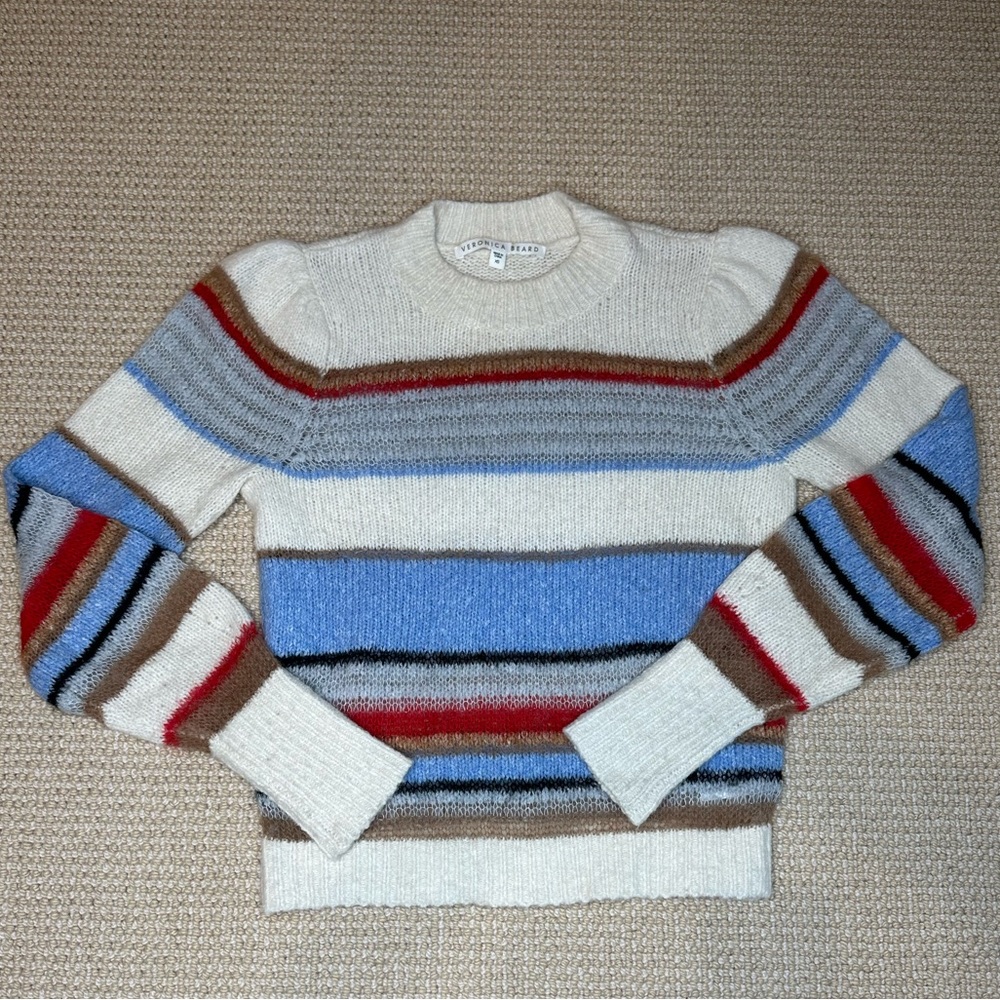 Veronica Beard Sweater Puffed sleeve  Size XS